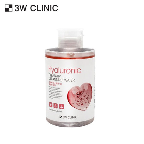 [3W Clinic] Hyaluronic Clean Up Cleansing Water 500ml