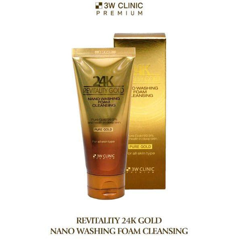 [3W CLINIC] Revitality 24K Gold Nano Washing Foam Cleansing 100ml